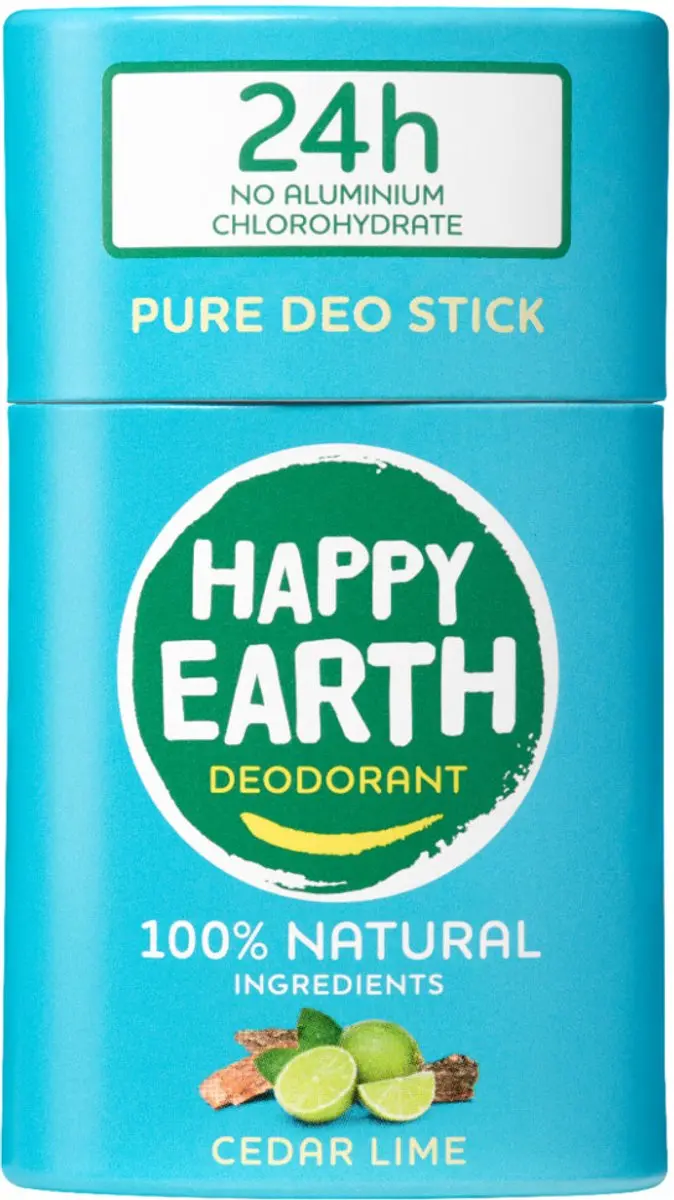 Happy Earth Deodorant Stick Cedar Lime - 240g (6x40g)