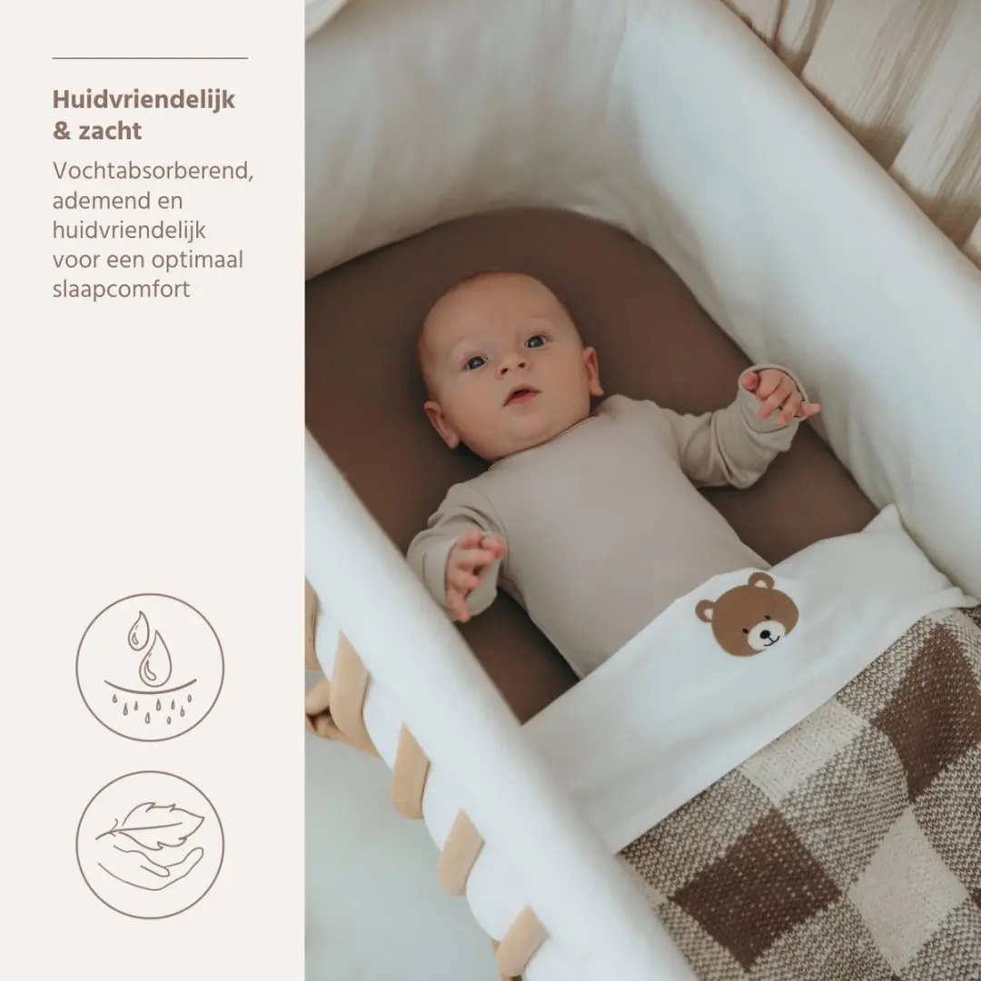 Meyco Baby Bear WiegLaken 75x100cm - Multicolor - 0.3 TOG