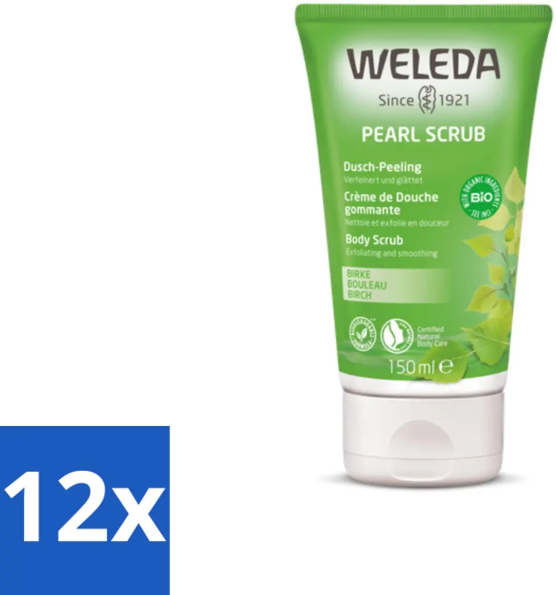 Weleda Pearl Scrub Douchecrème Berken 150ml