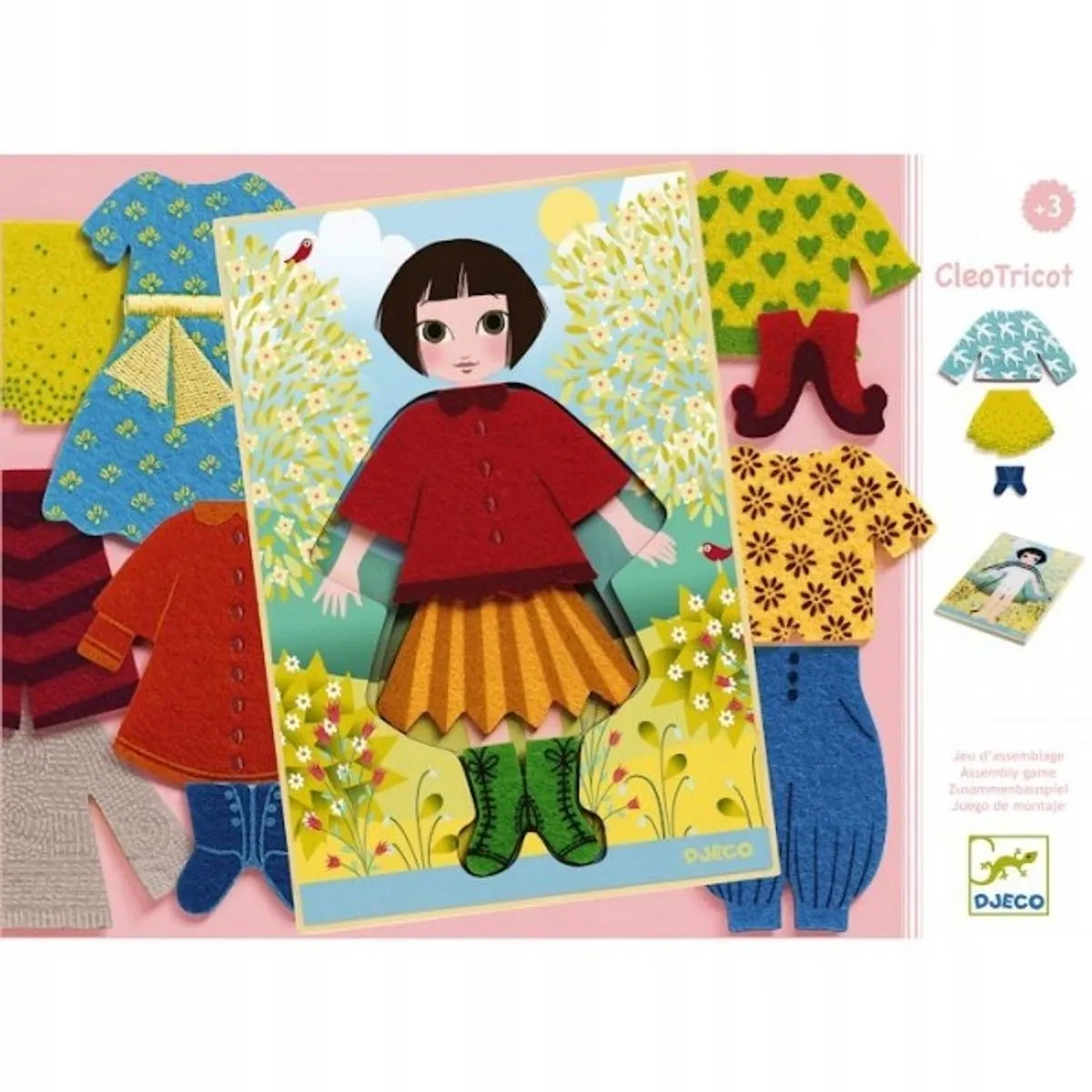 Djeco Cleo Tricot Houten Puzzel - 1 Stuk - Multi