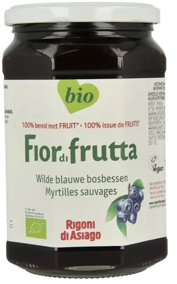 Fiordifrutta Wilde Blauwe Bosbessenjam Bio 630g