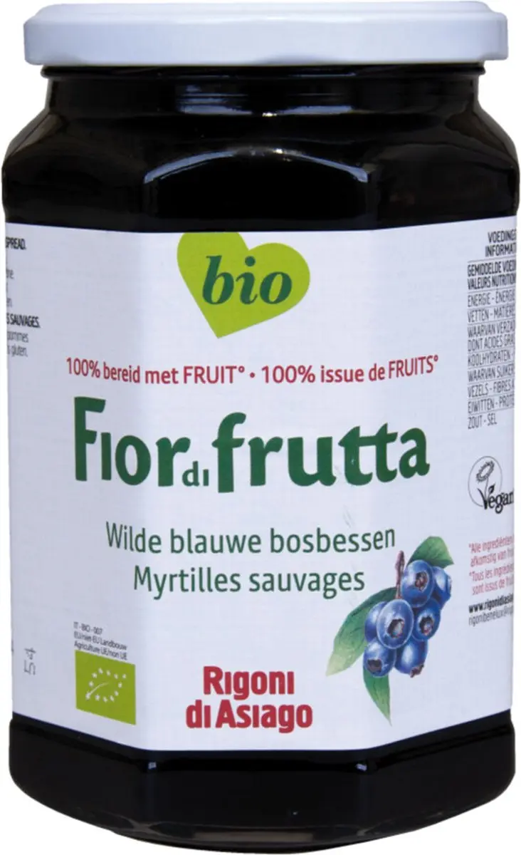 Fiordifrutta Wilde Blauwe Bosbessenjam Bio 630g