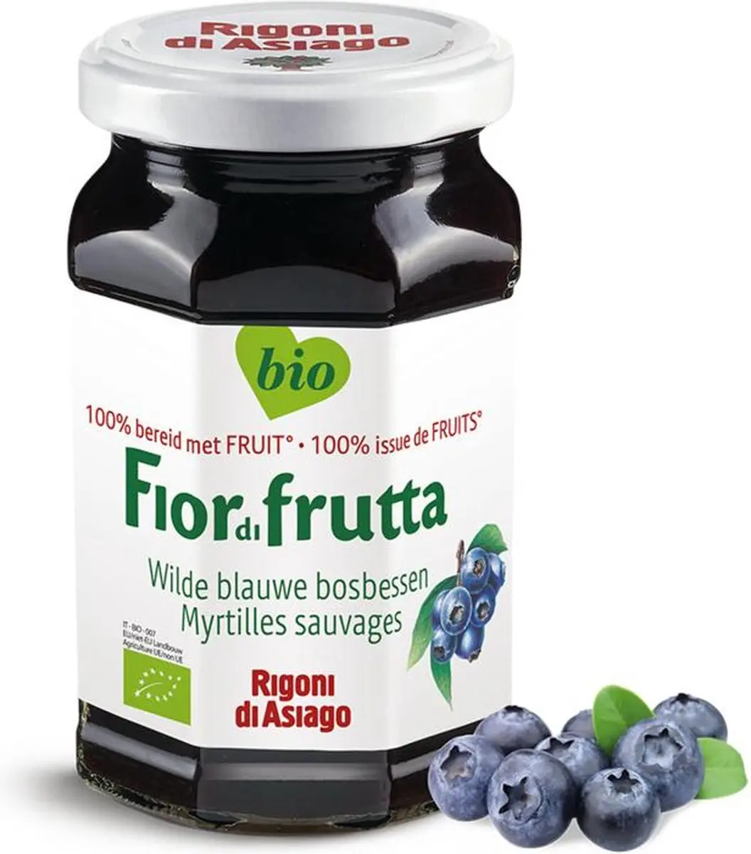 Fiordifrutta Wilde Blauwe Bosbessenjam Bio 630g