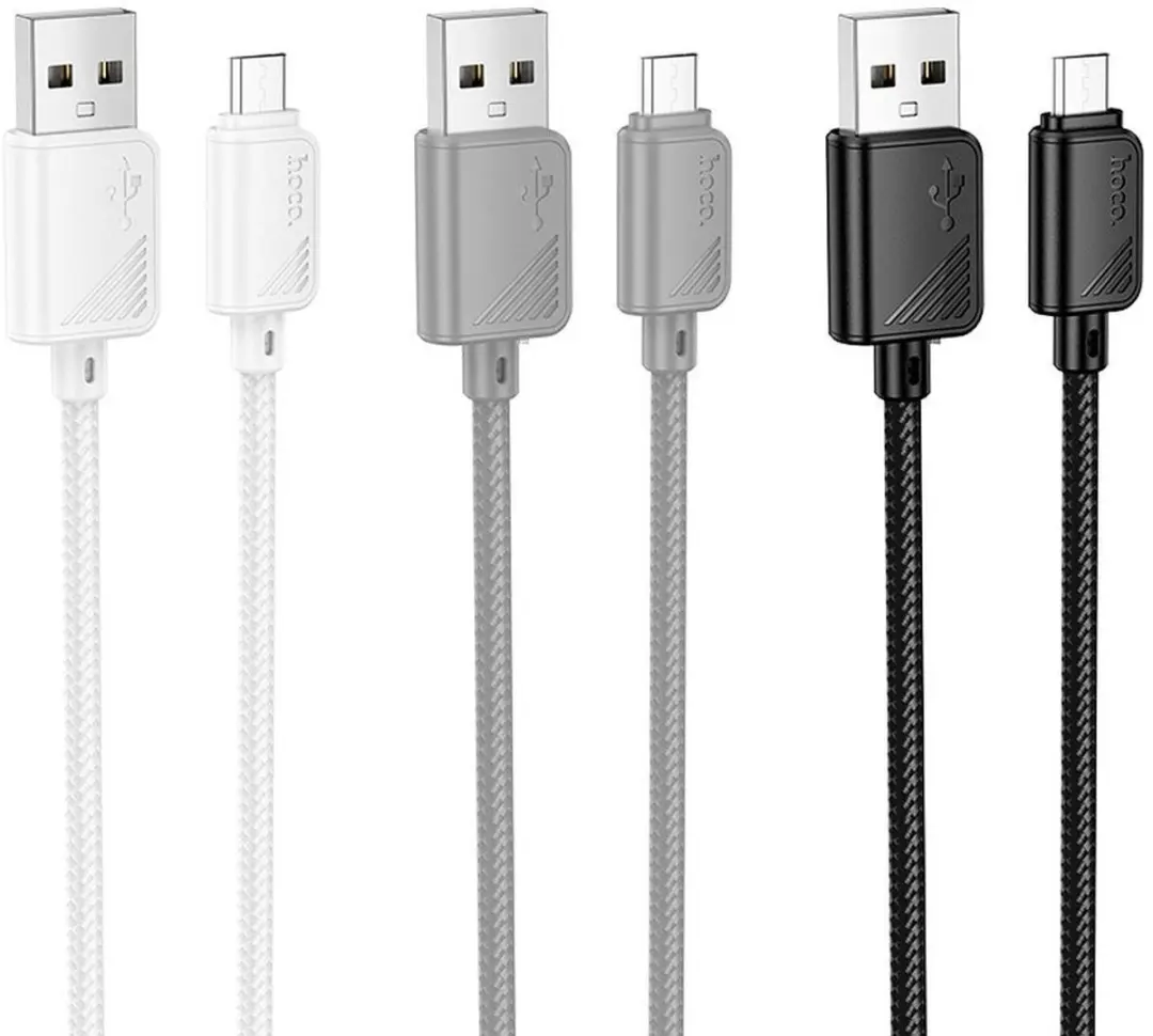 Hoco X113 USB-A naar Micro USB Kabel 2.4A 1m - Wit - afbeelding 5 van 5