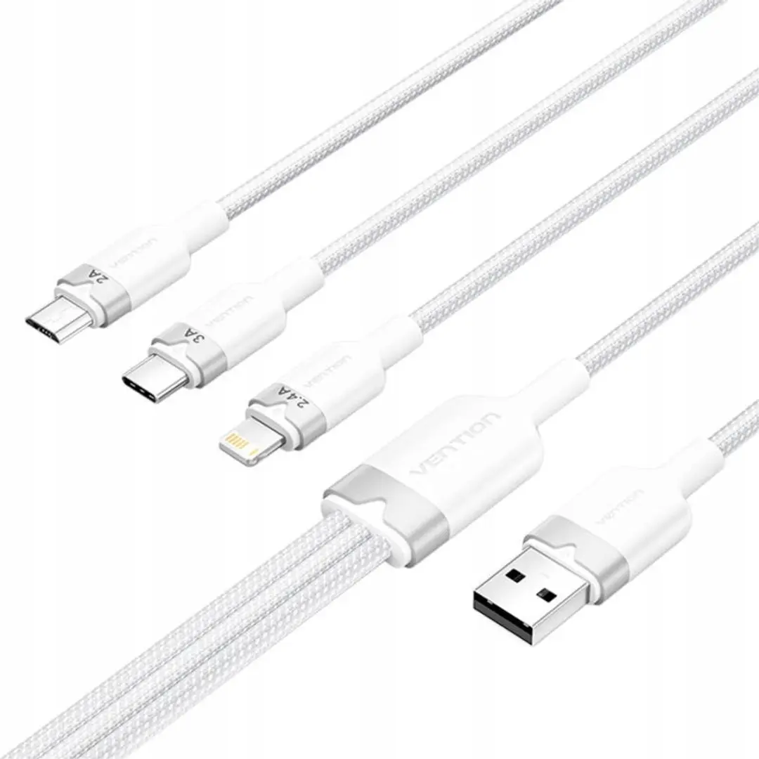 Vention 3-in-1 USB-C Lightning Micro-B Kabel 1,5m