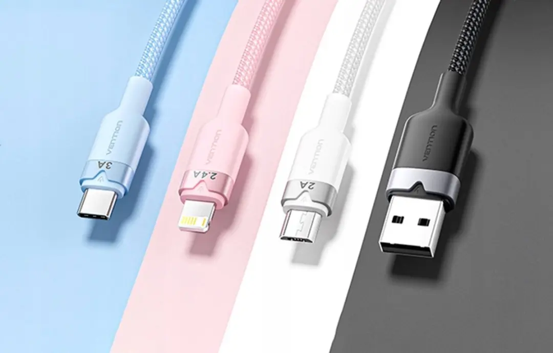 Vention 3-in-1 USB-C Lightning Micro-B Kabel 1,5m - Transparent
