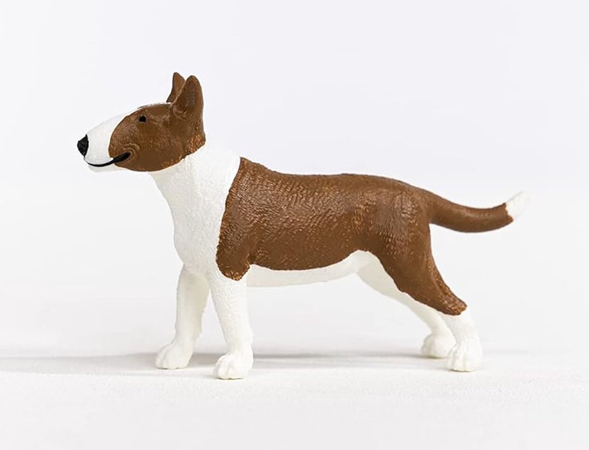 SLH13966 Schleich Farm World - Bullterriër Hondenfiguur, speelgoed voor kinderen vanaf 3 jaar