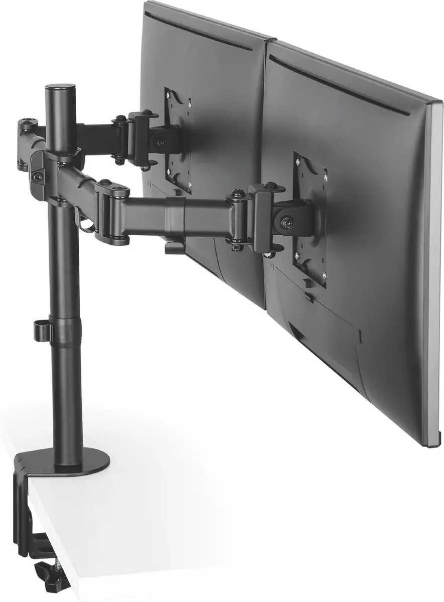 InLine Bureauhouder 2x TFT/LCD/LED tot 68cm - 2x8kg - Zwart