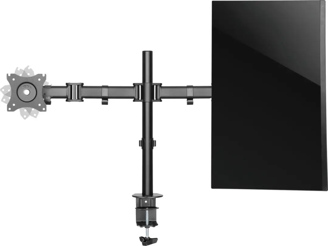 InLine Bureauhouder 2x TFT/LCD/LED tot 68cm - 2x8kg - Zwart