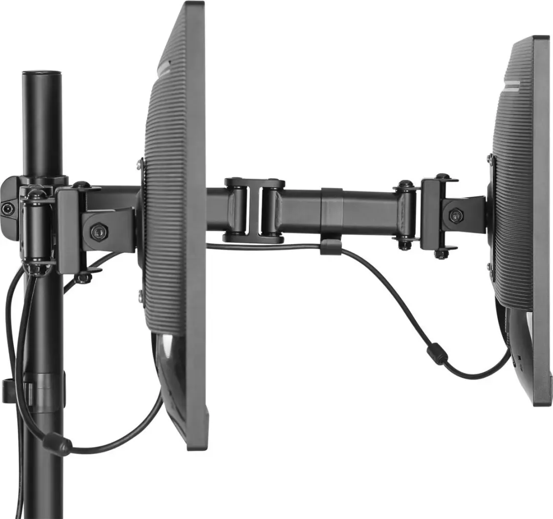 InLine Bureauhouder 2x TFT/LCD/LED tot 68cm - 2x8kg - Zwart
