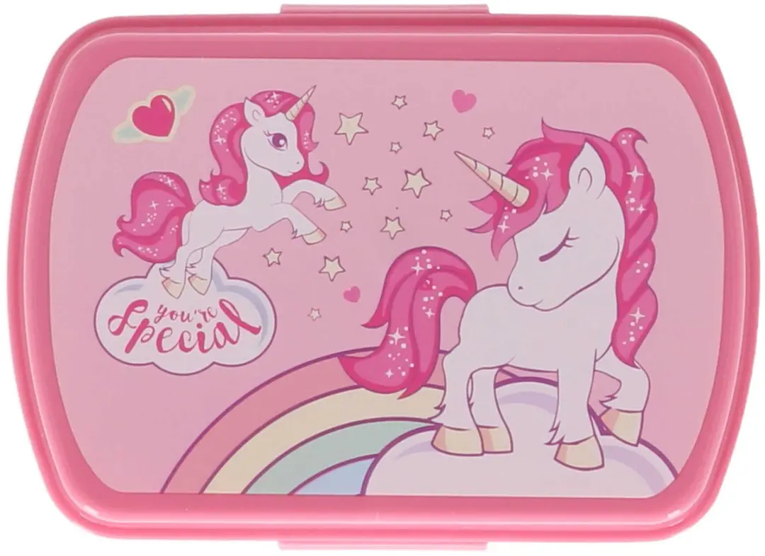 Unicorn You're Special Lunchbox Roze