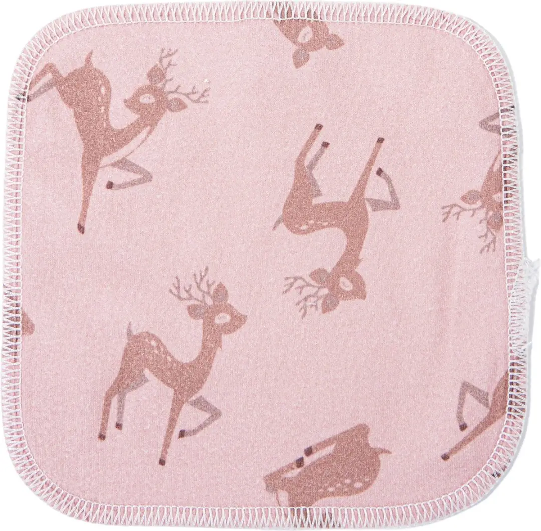 HappyBear Oh Deer Babydoekjes 10x15x15cm - Bamboe - Wasbaar
