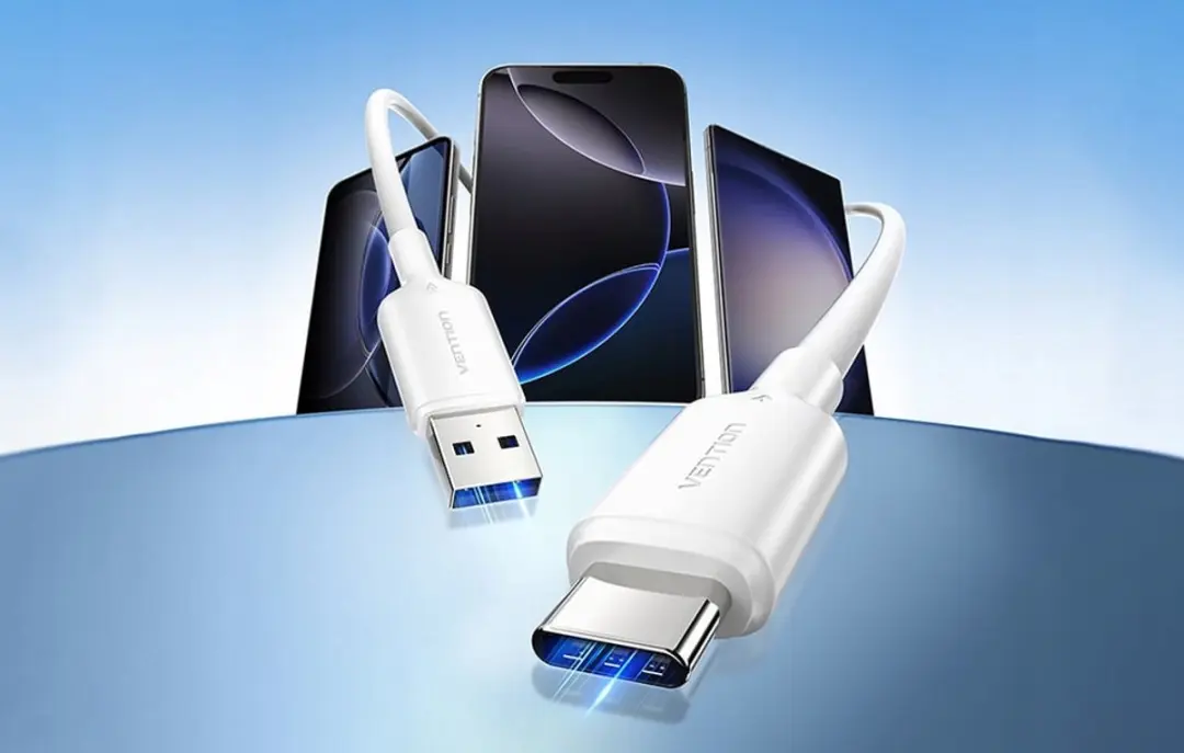 Vention CTQPH USB-A naar USB-C Kabel 2M 60W Transparent