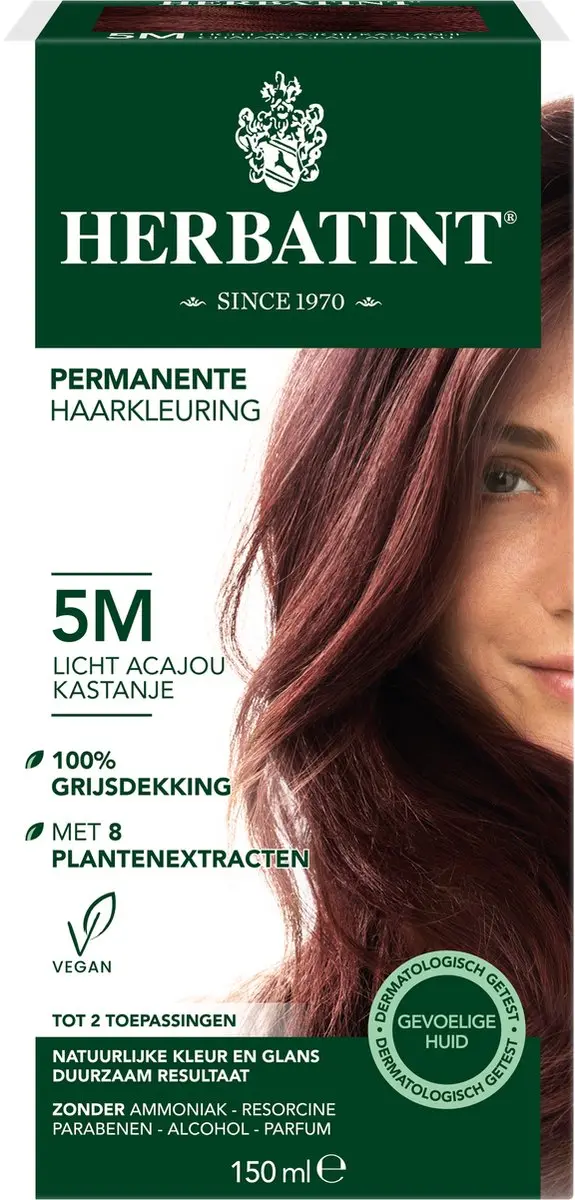 Herbatint Haarverf Licht Mahogany Kastanje 150ml