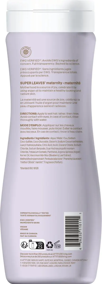 Attitude Maternity Shampoo Argan 473ml