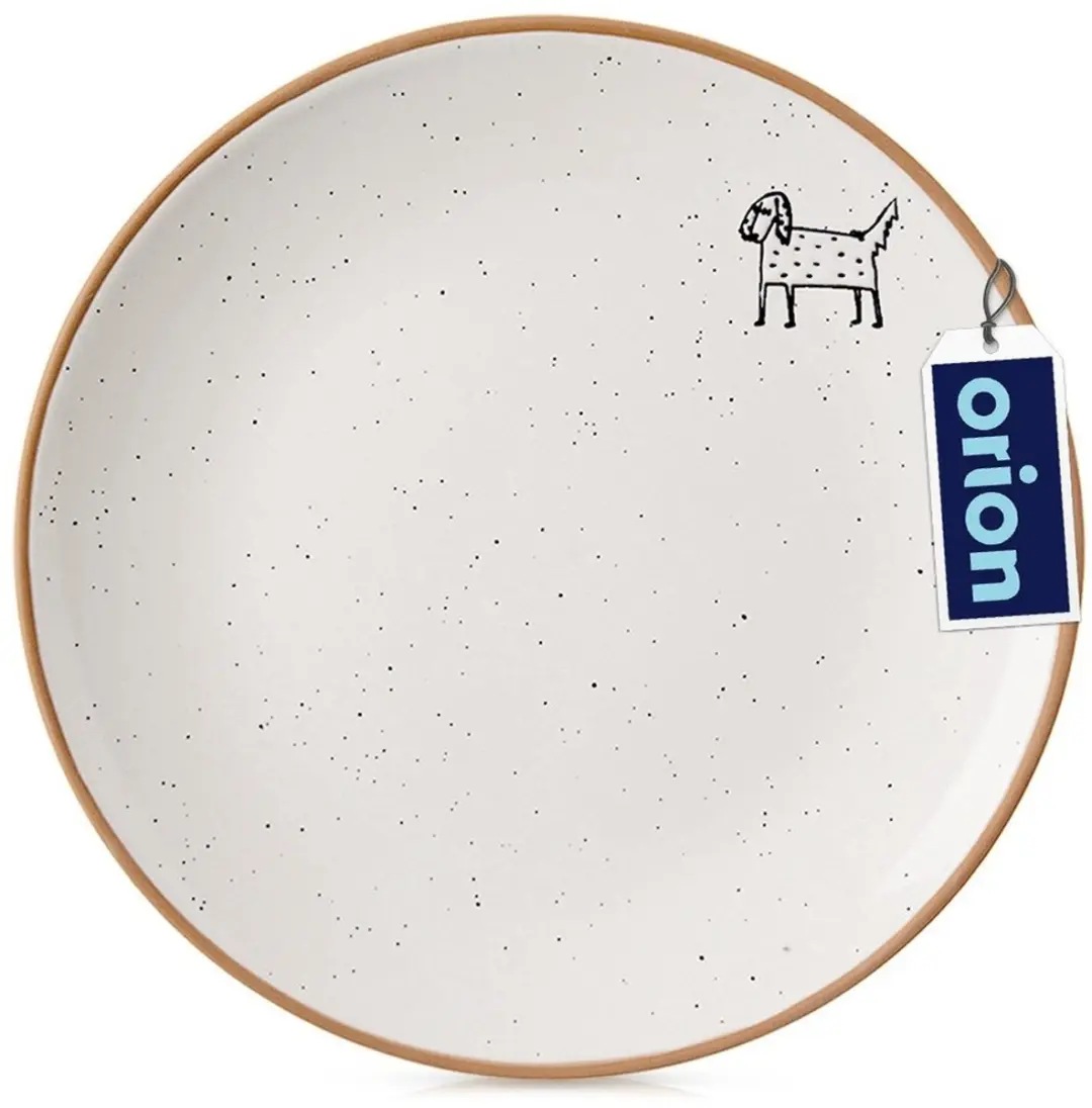 Orion Keramisch Dessertbord Beige 20cm - Hondontwerp