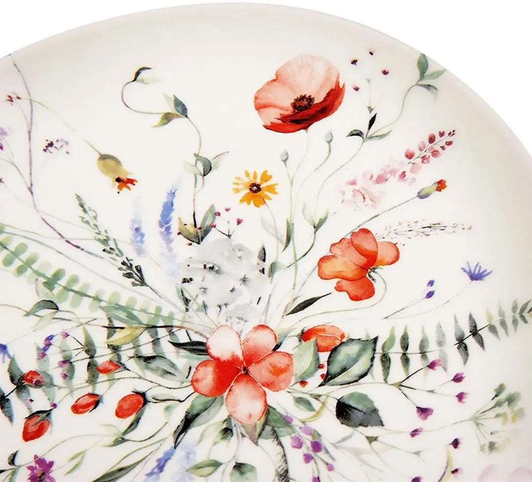 Orion Maki Serie Porseleinen Dessertbord 20,5cm - Wit/Veelkleurig