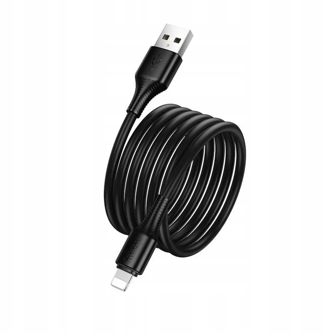 Hoco X120 USB-A naar Lightning Kabel 2.4A 1m - Zwart - afbeelding 4 van 5