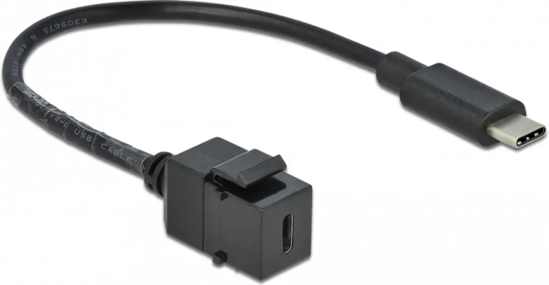 Delock USB-C Keystone Module USB3.0 5Gbps - Zwart