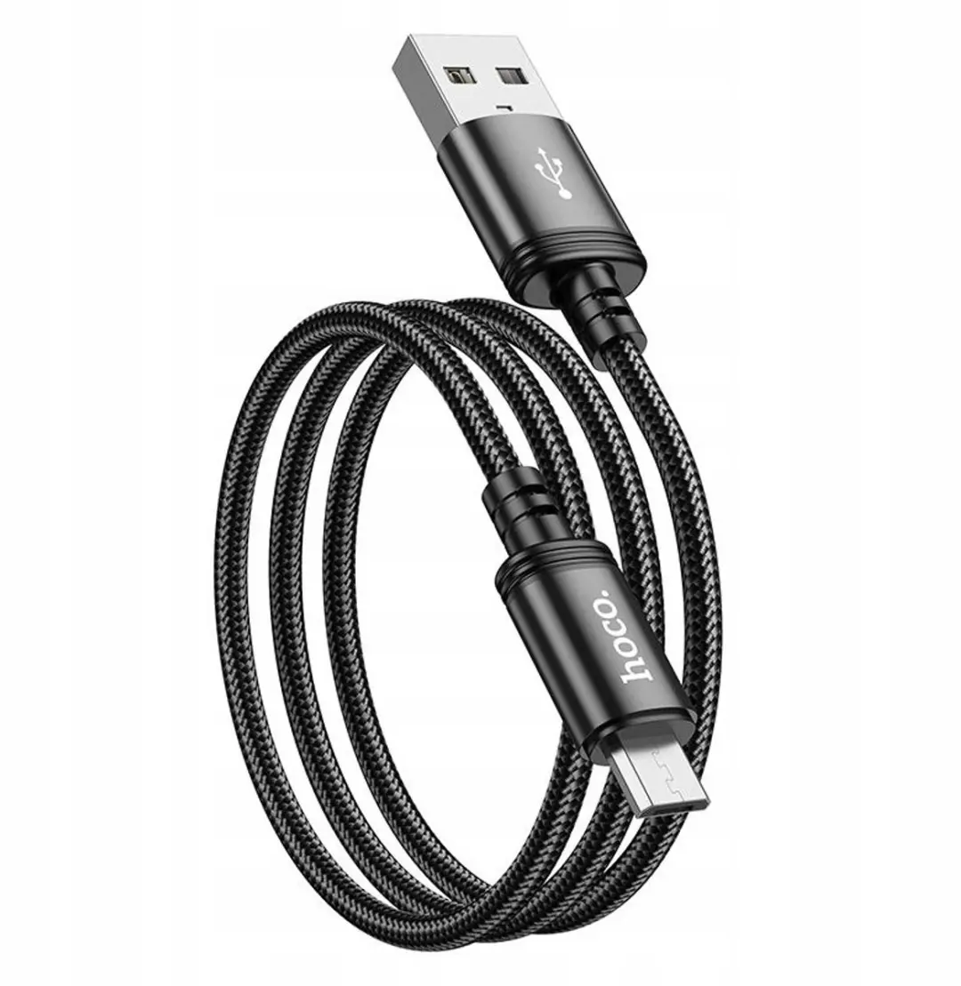 Hoco X89 USB-A naar Micro USB Kabel 2.4A 1m - Zwart