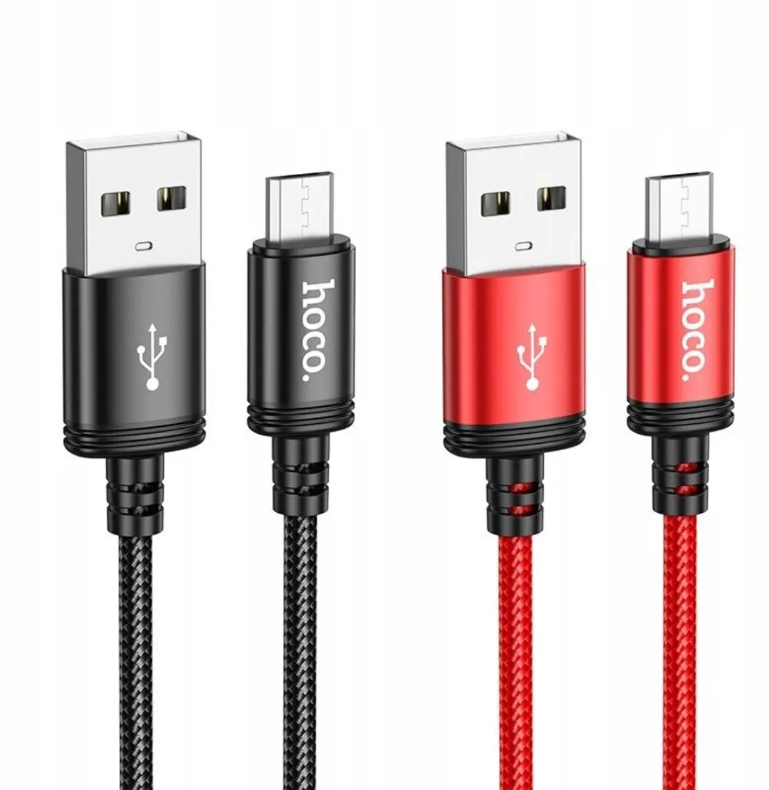 Hoco X89 USB-A naar Micro USB Kabel 2.4A 1m - Zwart
