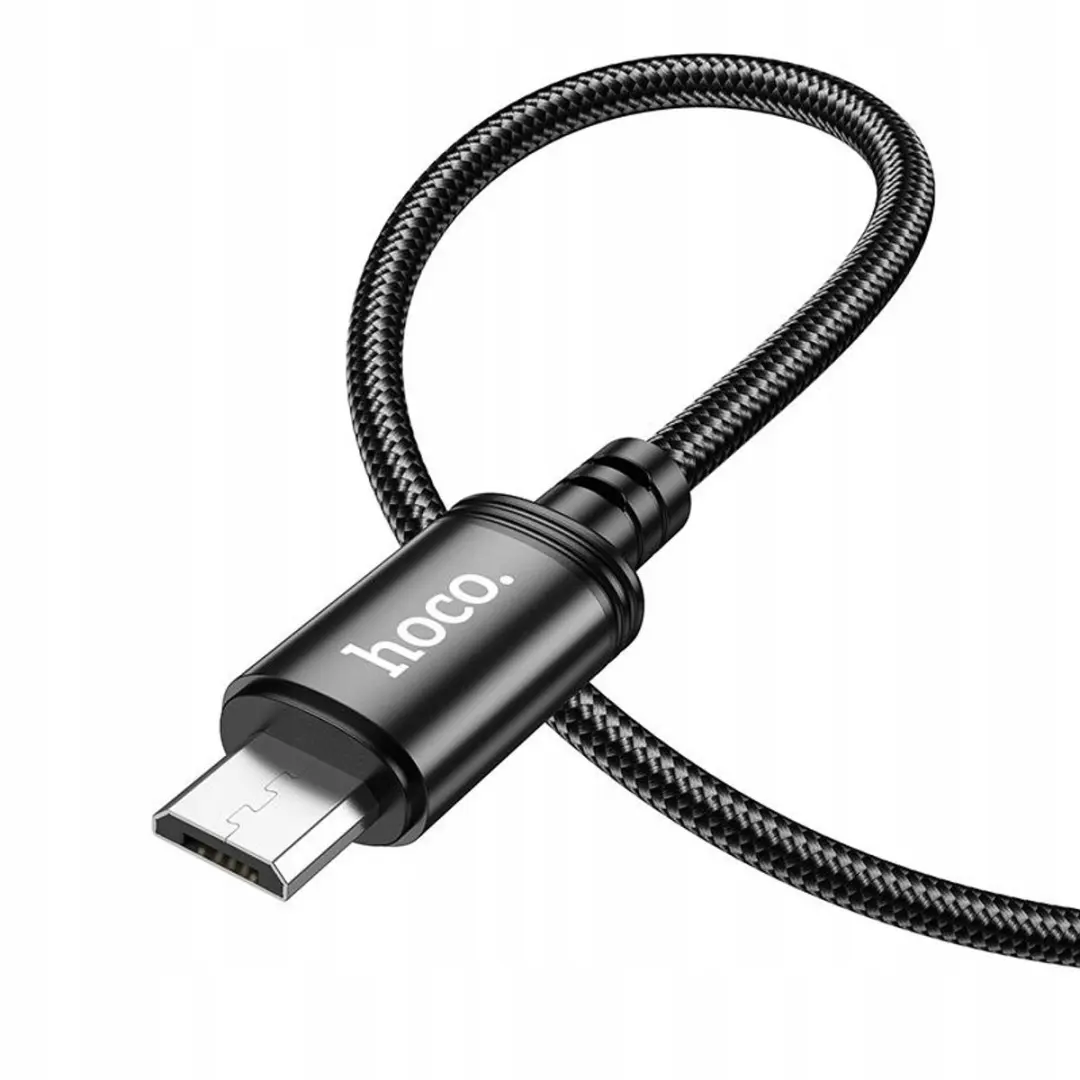 Hoco X89 USB-A naar Micro USB Kabel 2.4A 1m - Zwart