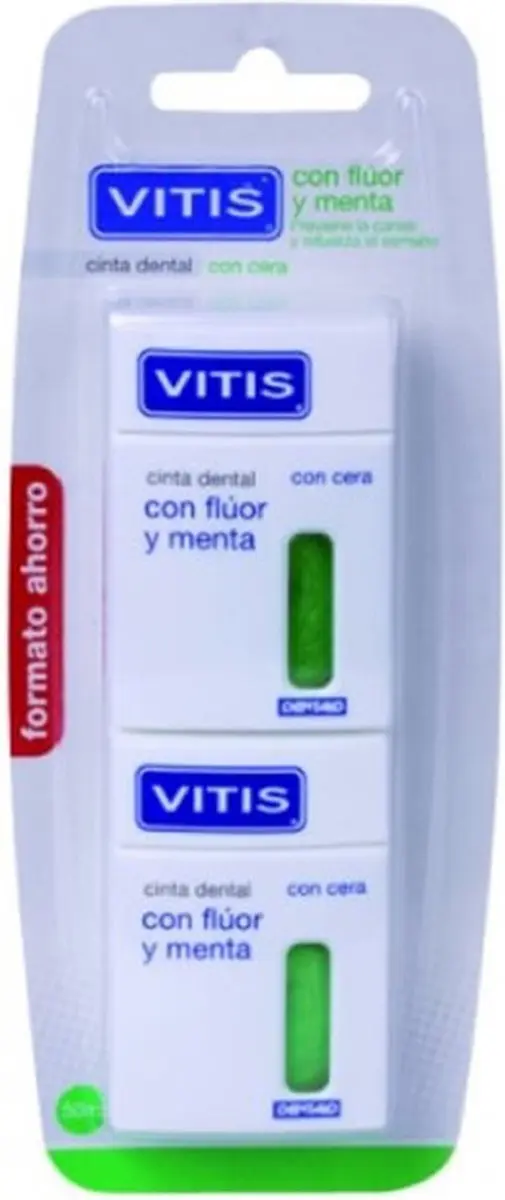 Vitis Dental Tape Fluoride Mint 100m
