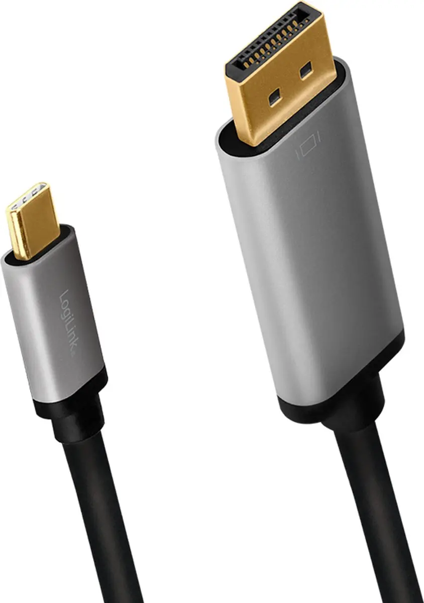 Logilink CUA0100 DisplayPort USB 3.2 Adapter - Zwart/Grijs