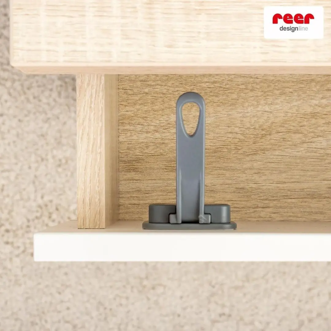 Reer DesignLine Kast- en Ladebeveiliging Antraciet - 2 Stuks