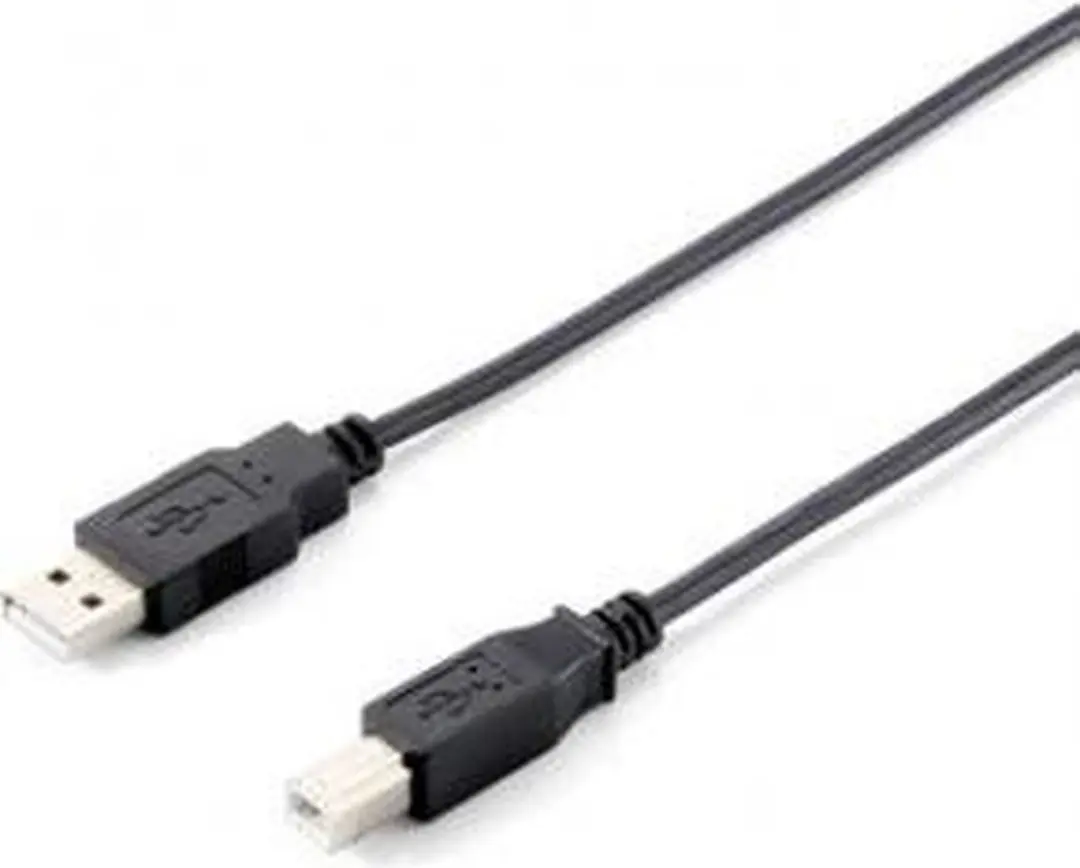 Equip USB 2.0 A Male naar B Male Kabel - 5m - Zwart
