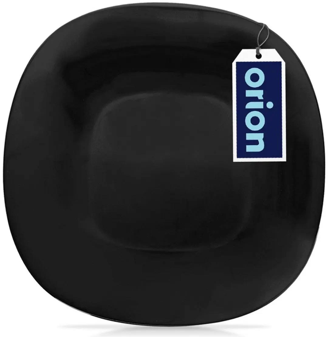 Orion Luna Serie Zwart Glazen Dessertschaal 20,5x20,5cm