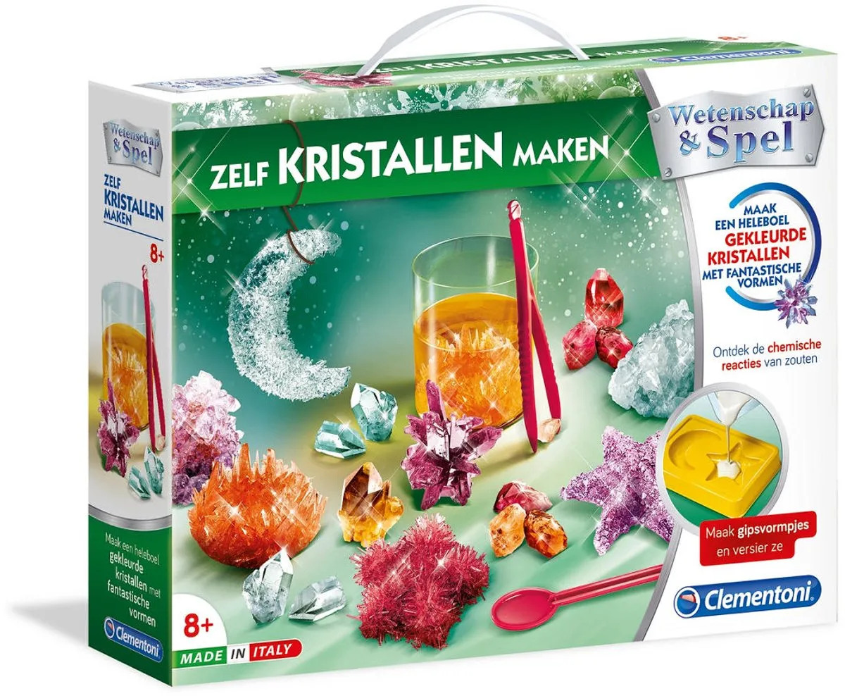 Clementoni Wetenschap & Spel Zelf Kristallen Maken 66878 - Educatief Speelgoed 8+
