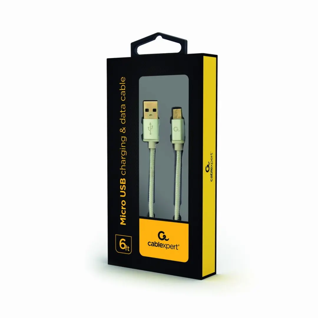 Cablexpert CCB-MUSB2B-AMBM-6-S USB-kabel 1.8m - Wit