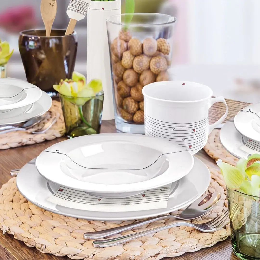 Orion Serduszka Plat Porseleinen Bord 27cm - Wit