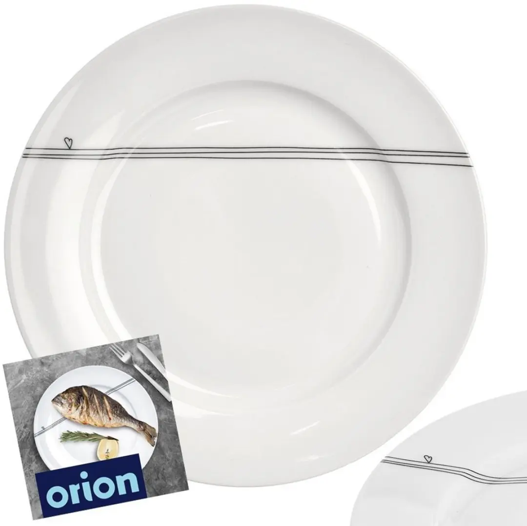 Orion Serduszka Plat Porseleinen Bord 27cm - Wit