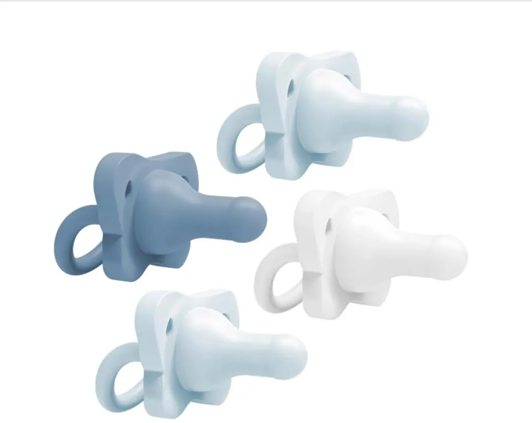 Dr. Brown's HappyPaci Fopspeen 0-6 Maanden - 4 Stuks - Blauw/Lichtblauw/Wit