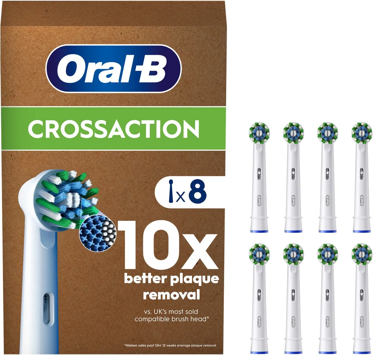 Oral-B Pro Cross Action Opzetborstels - 8 Stuks