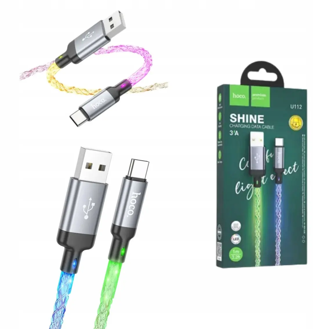Hoco U112 USB-A naar USB-C Kabel 3A 1m