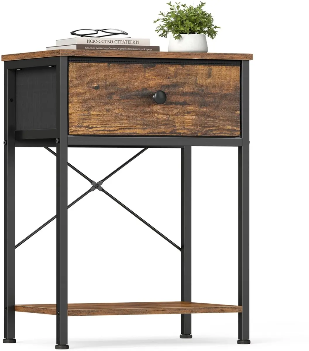 Songmics Nachtkastje Vintage Bruin
