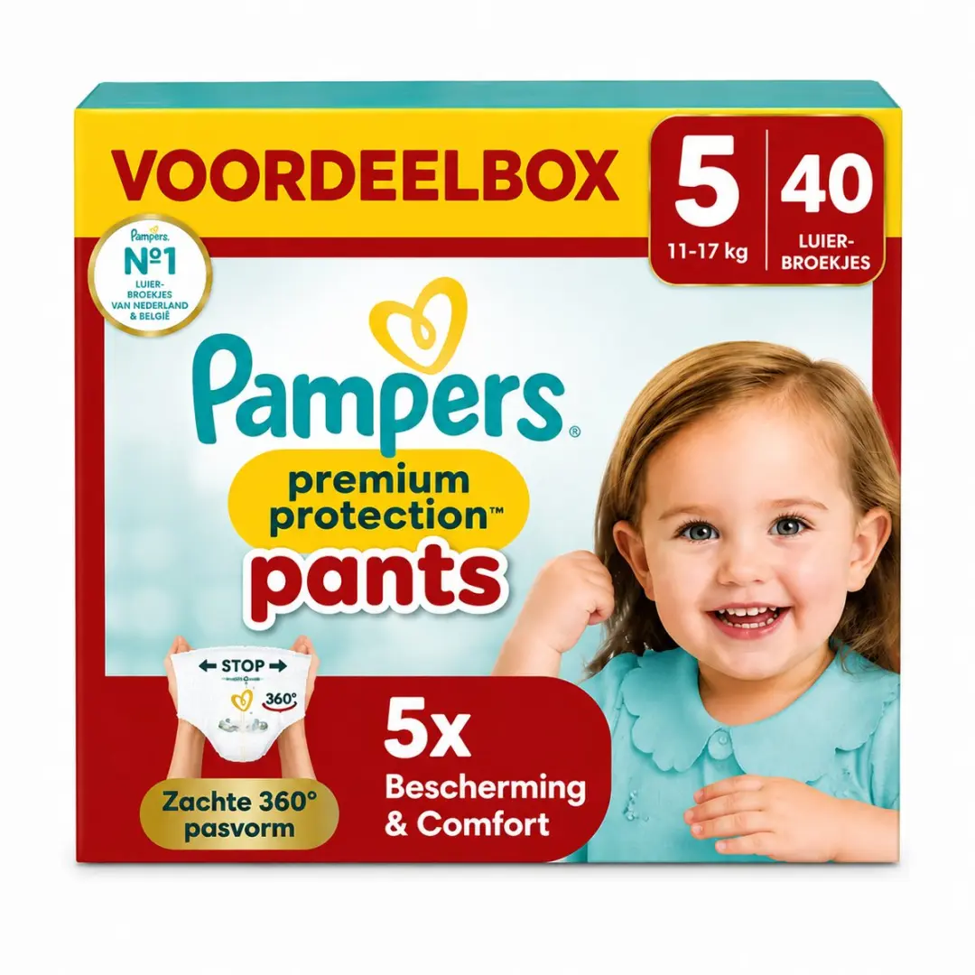 Pampers Premium Protection Luierbroekjes Maat 5 - 80 Stuks (2x40) - 11-17 kg