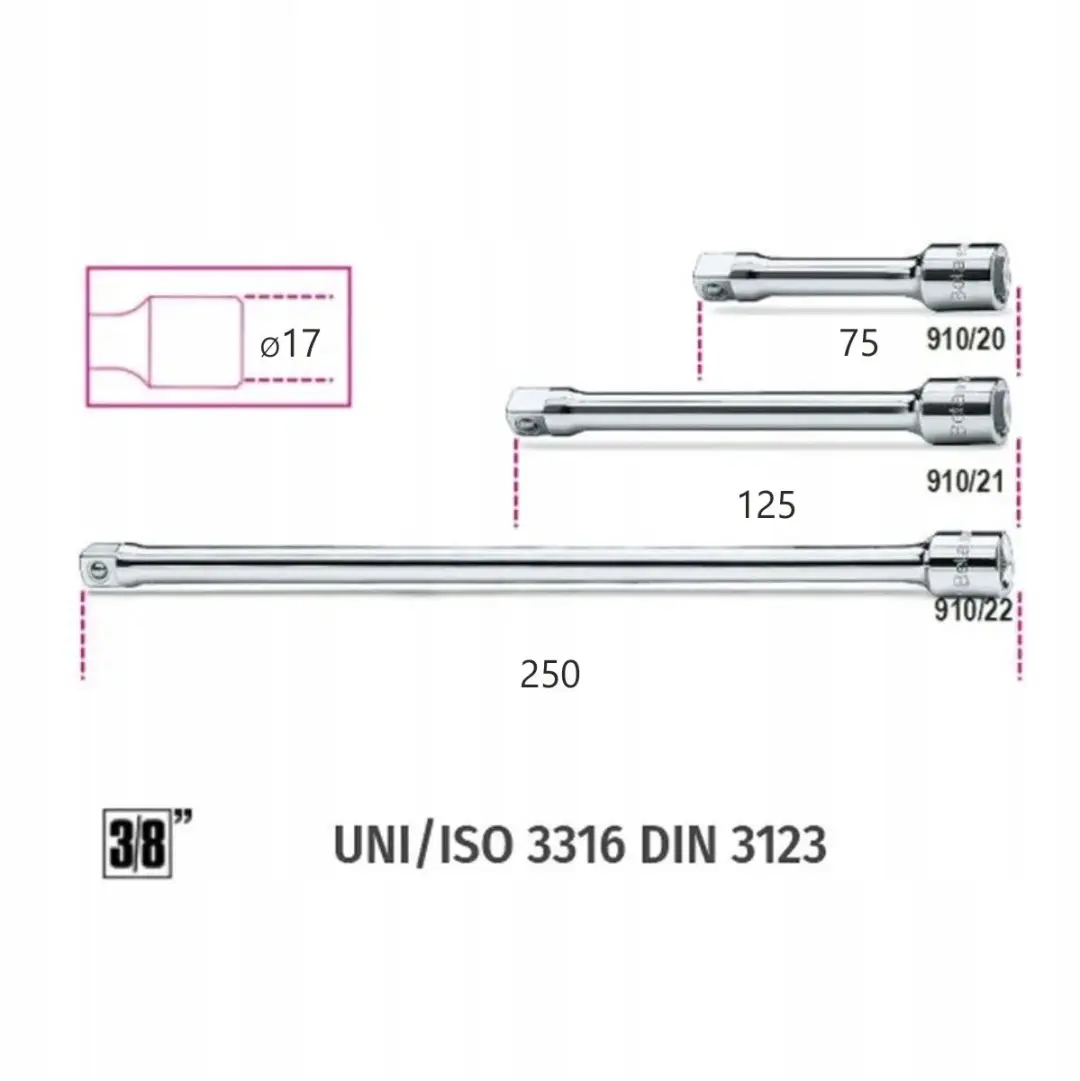 Beta Verlengstuk 125mm 3/8"