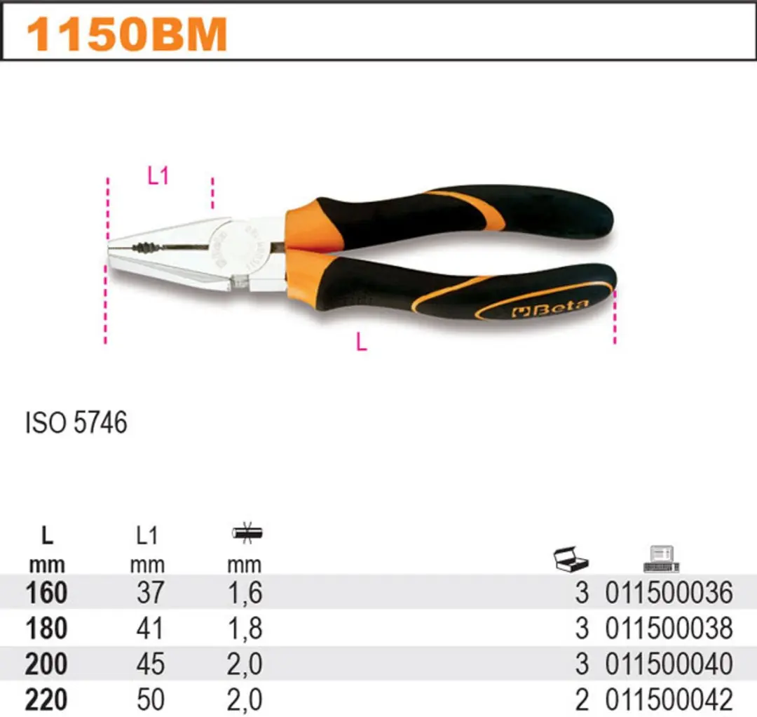 Beta Universele Combinatietang 1150BM 220mm