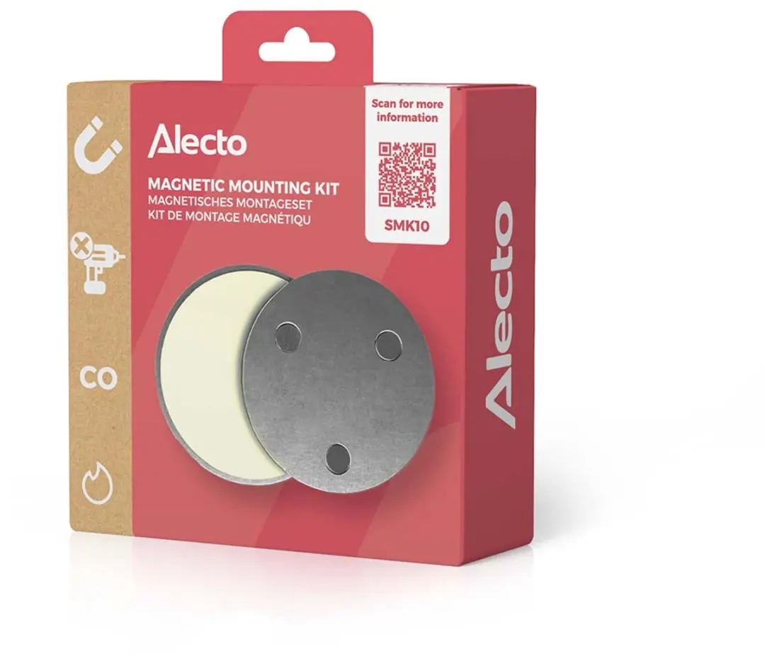 Alecto SMK10 Magnetische Montageset Rookmelders - Ø6,5cm - afbeelding 6 van 6