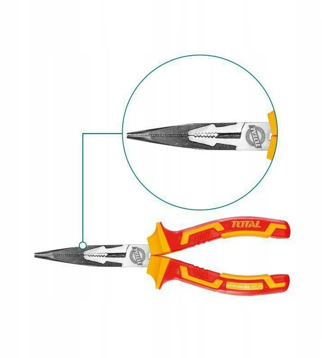 Total VDE Platte Tang 1000V - Geïsoleerd Staal 200mm