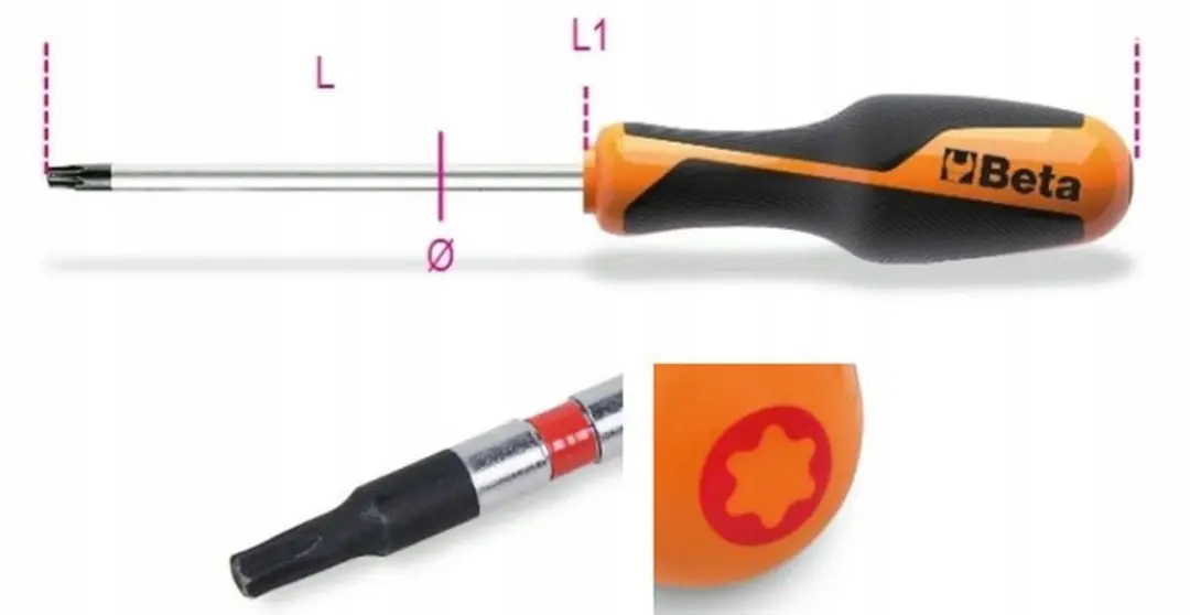 Beta Torx Schroevendraaier T10 Grip - Kleurgecodeerd