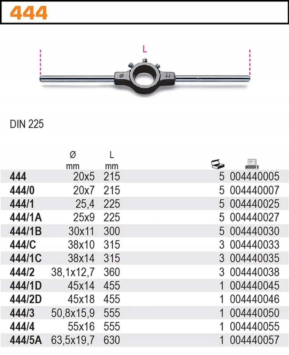 Beta 444/0 Draadsnijhouder 20x7mm