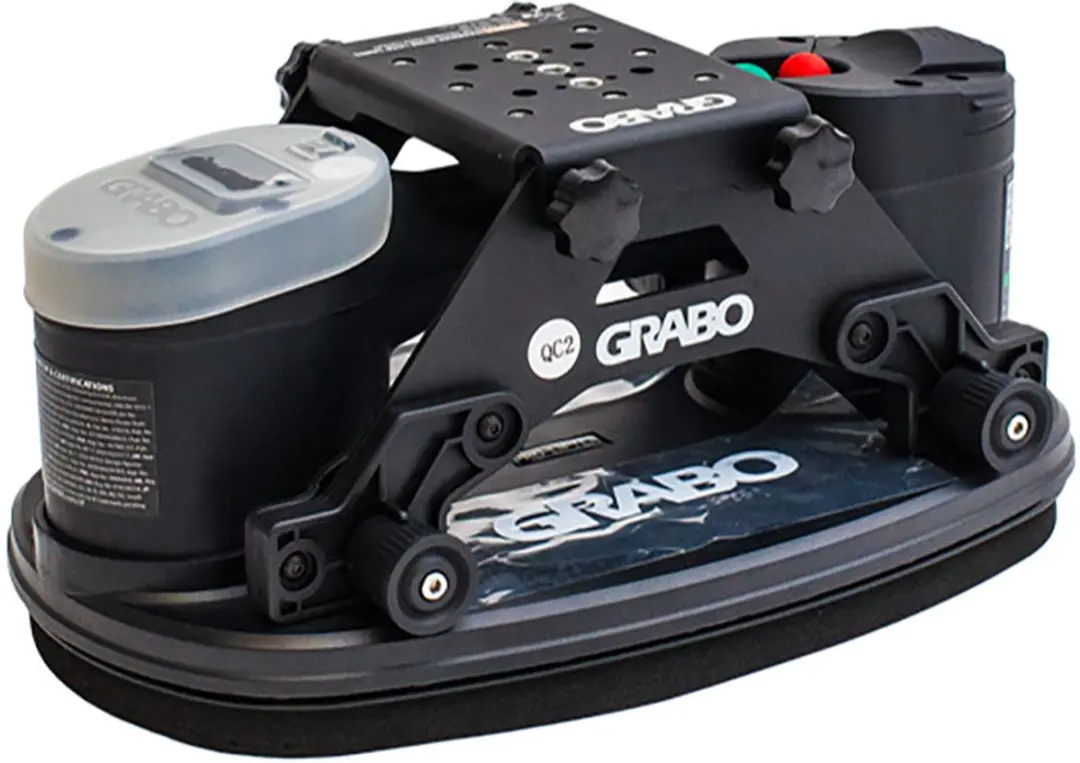 Grabo Attachment Plate - 4 Zuignappen - Zwart