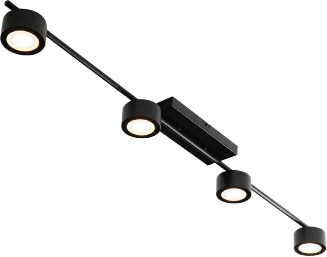 Nordlux Clyde 4-Opbouw Spot - Zwart