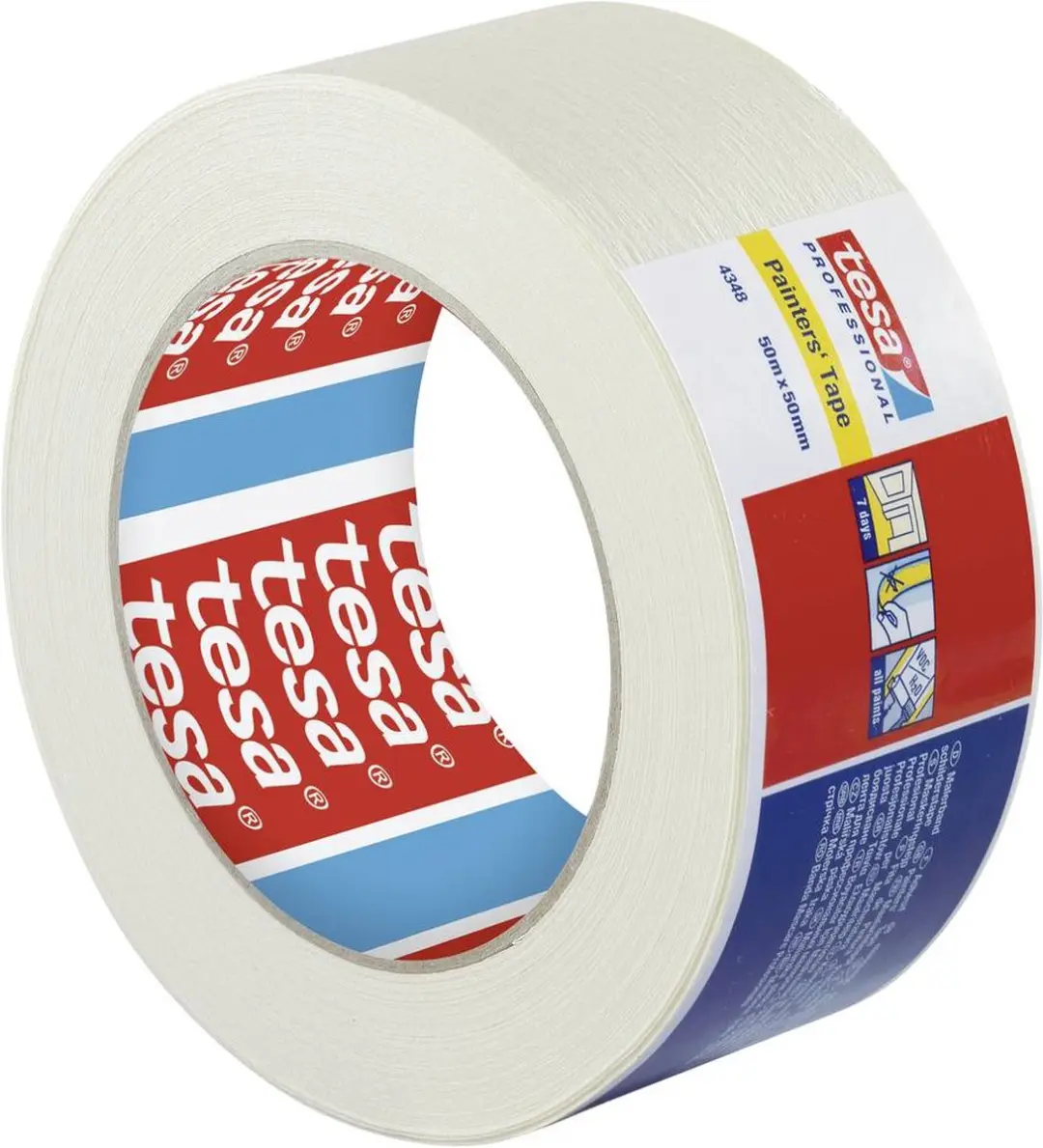 Tesa 4348 Schilderstape 50mm x 50m - Beige - afbeelding 6 van 6