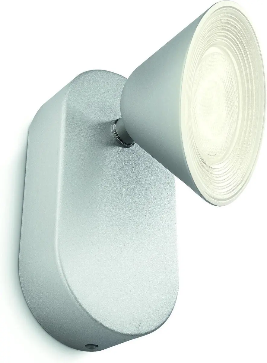 Philips myLiving Tweed Wandspot Aluminium - afbeelding 4 van 6